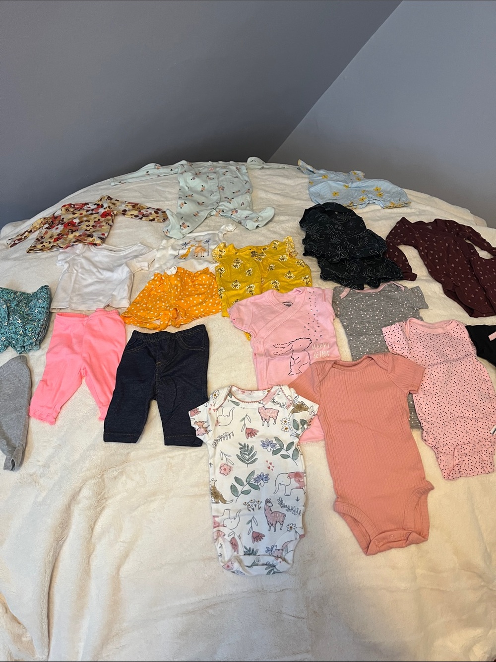 Carter's Girls Mixed Shorts & Bodysuit Bundle - Pink, Yellow, Black & Navy